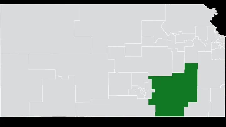 Map of Kansas Senate District 14