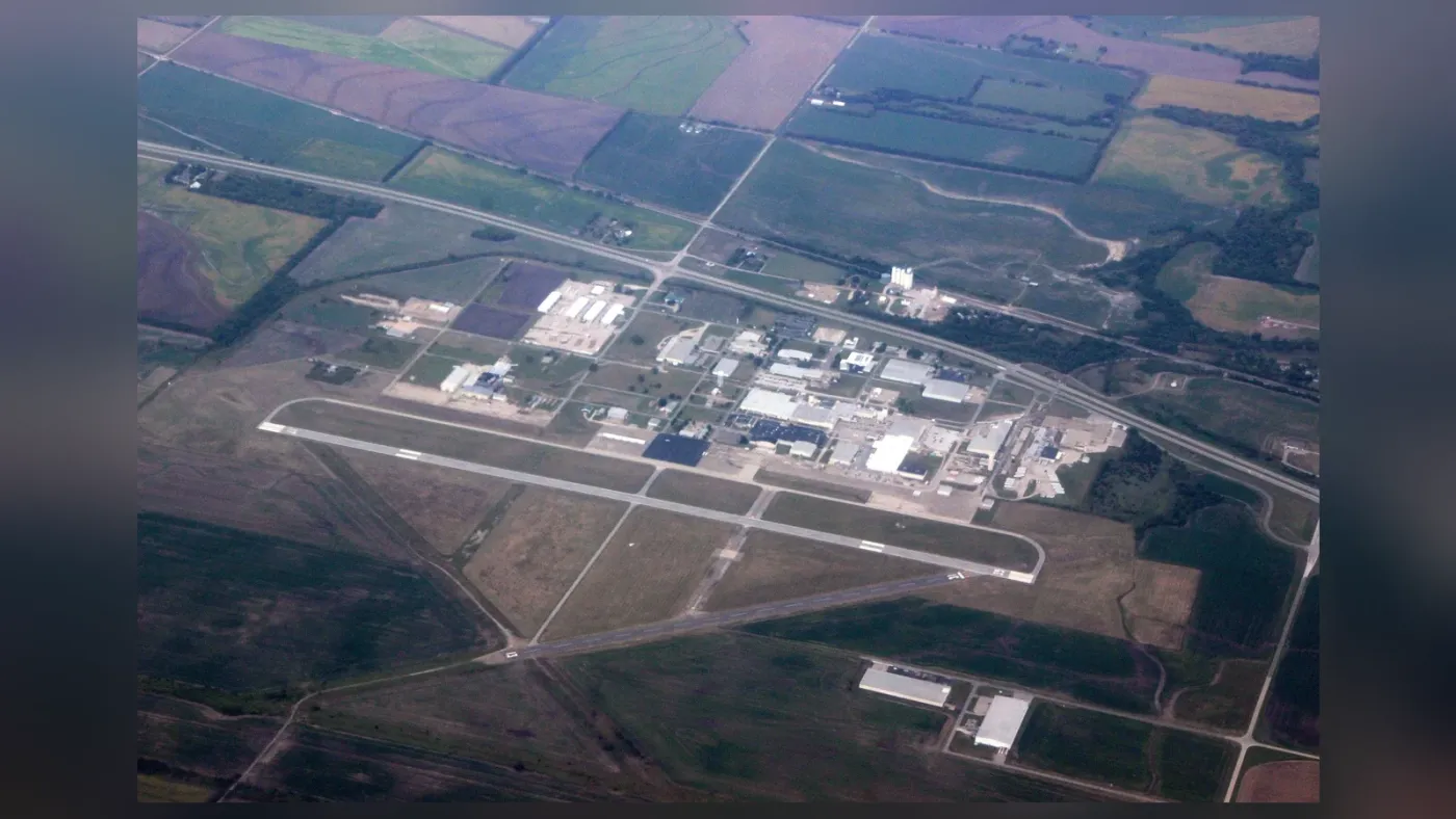 Aerial view of Strother Field